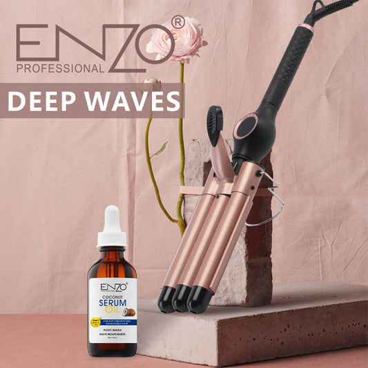 سيروم زيت جوز الهند + ENZO deep waves جهاز تمويج الشعر